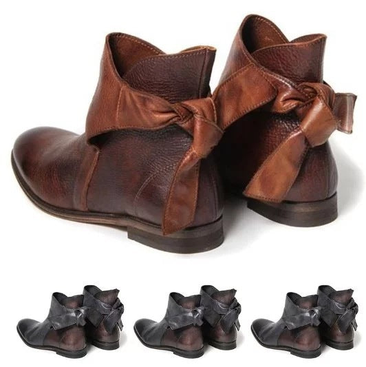 Women's bow tie wrap boots