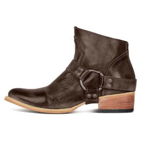 Women's short classic leather boots