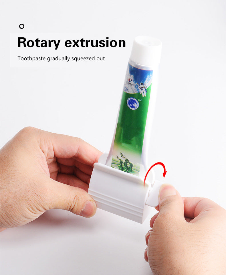Large Bathroom Toothpaste Squeezer Tube Easy Stand Dispenser Rolling Holder