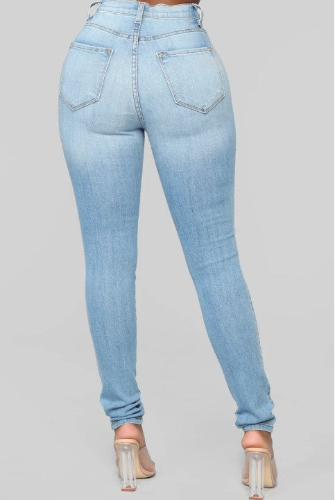 Women Cross-Border High-Waisted Jeans