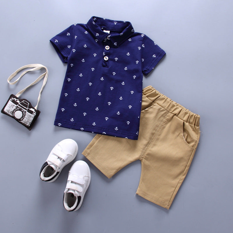 Anchor printed boy short sleeve