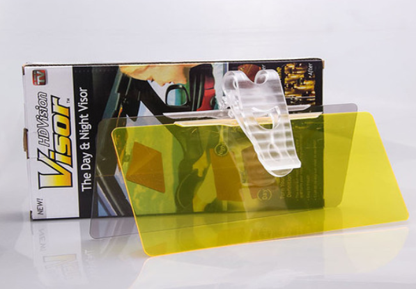 HD car anti-glare day & night vision driving visor