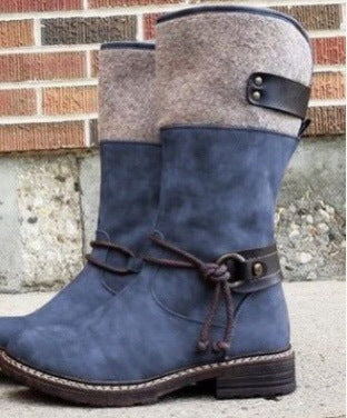 Calf length snow boots