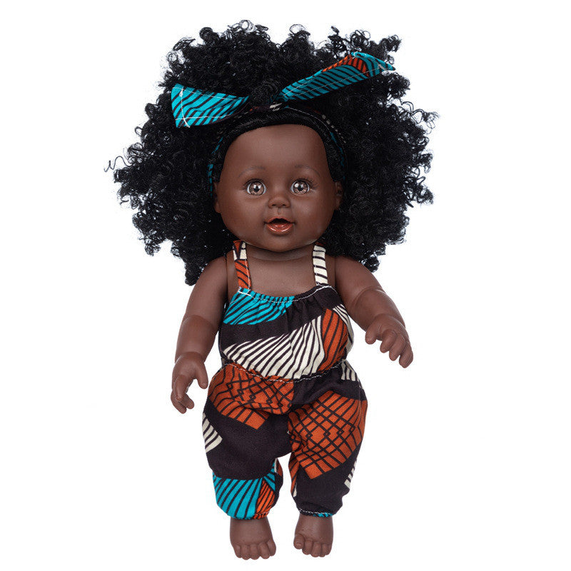 African Doll 30cm Children's Play House Vinyl Simulation