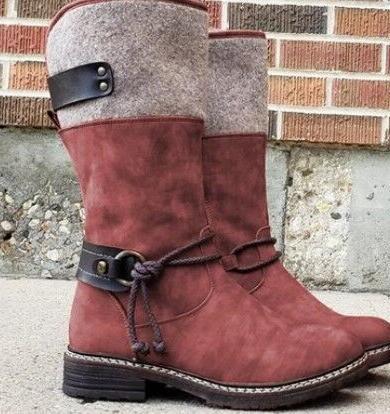 Calf length snow boots