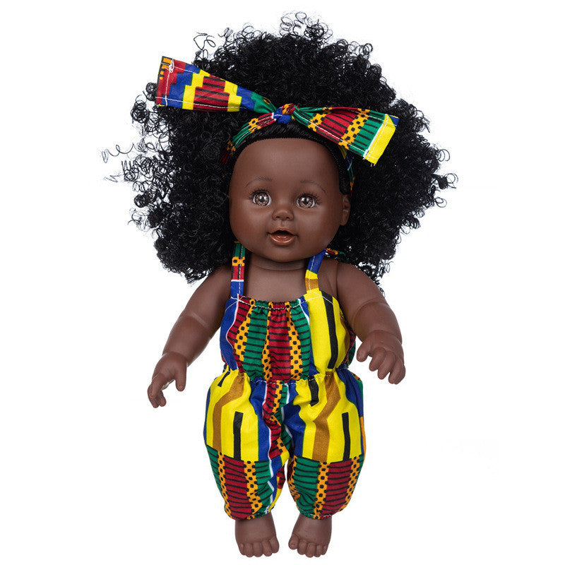 African Doll 30cm Children's Play House Vinyl Simulation
