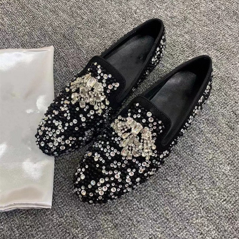 Men's Fashion Casual Carbon Diamond Flat Shoes