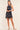 Navy Multi Floral Halter Neck Sleeveless Front Self-tie Lace Trim Slip Mini Dress