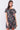Black Multicolor Floral Print Pleated Back Detail Relaxed Mini Dress