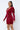 Soft Velvet Pleated Puff Sleeve Low V Neck Front And Back Mini Dress
